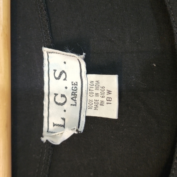 L.G.S. Large Black Floral Embroidered Dress - Picture 7 of 8